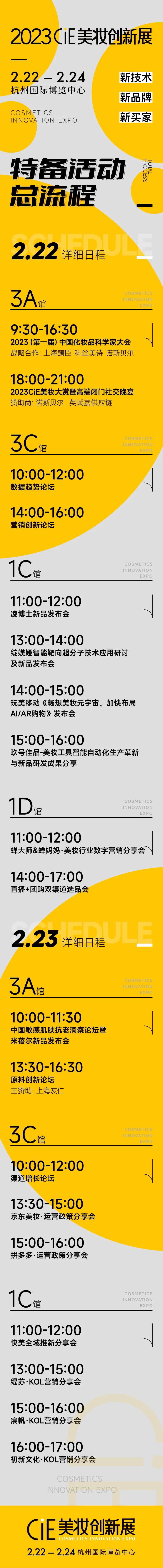 2023 CIE杭州美妆展活动总流程图