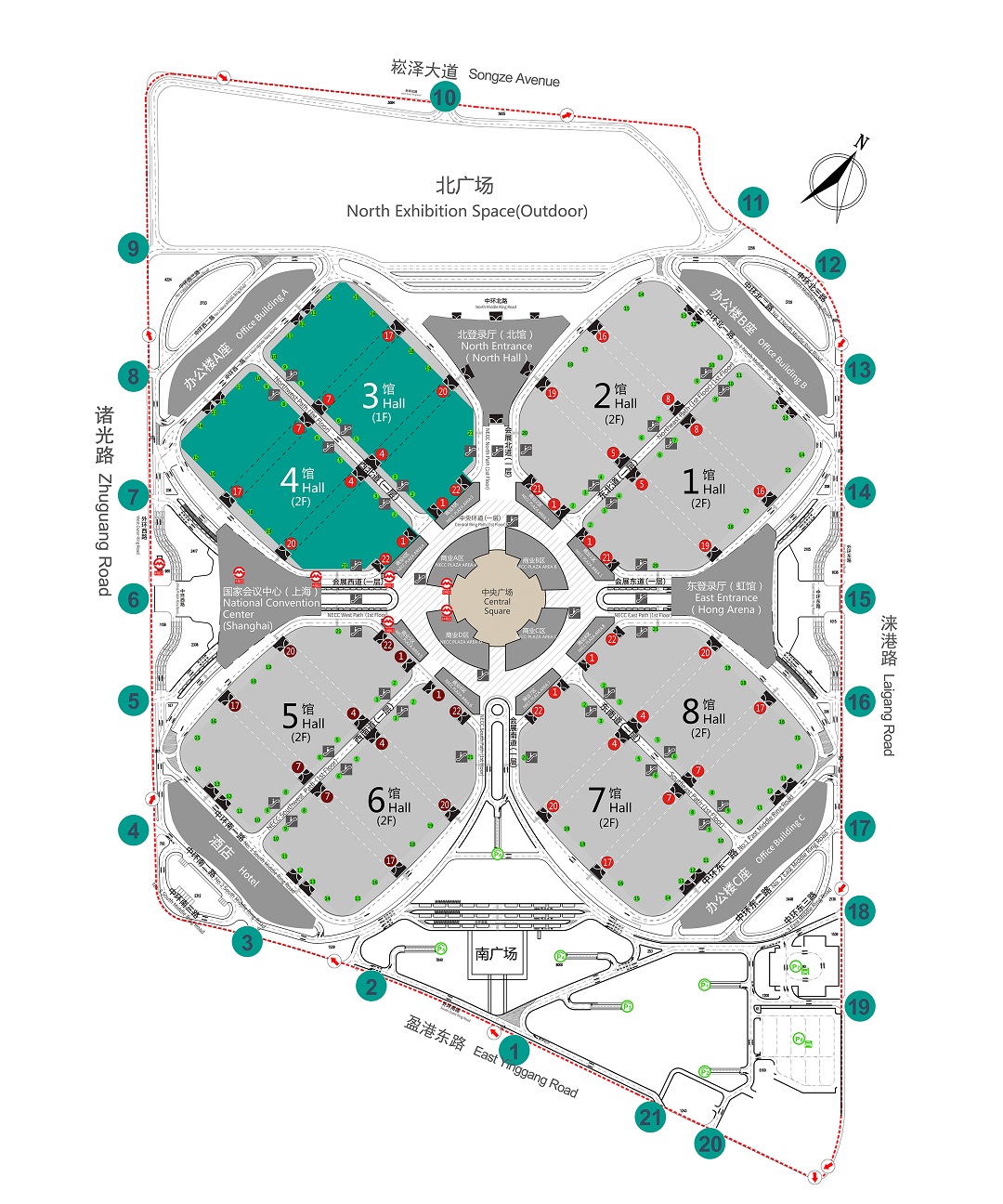 上海国际化工装备博览会（CTEF2024）展馆展位图
